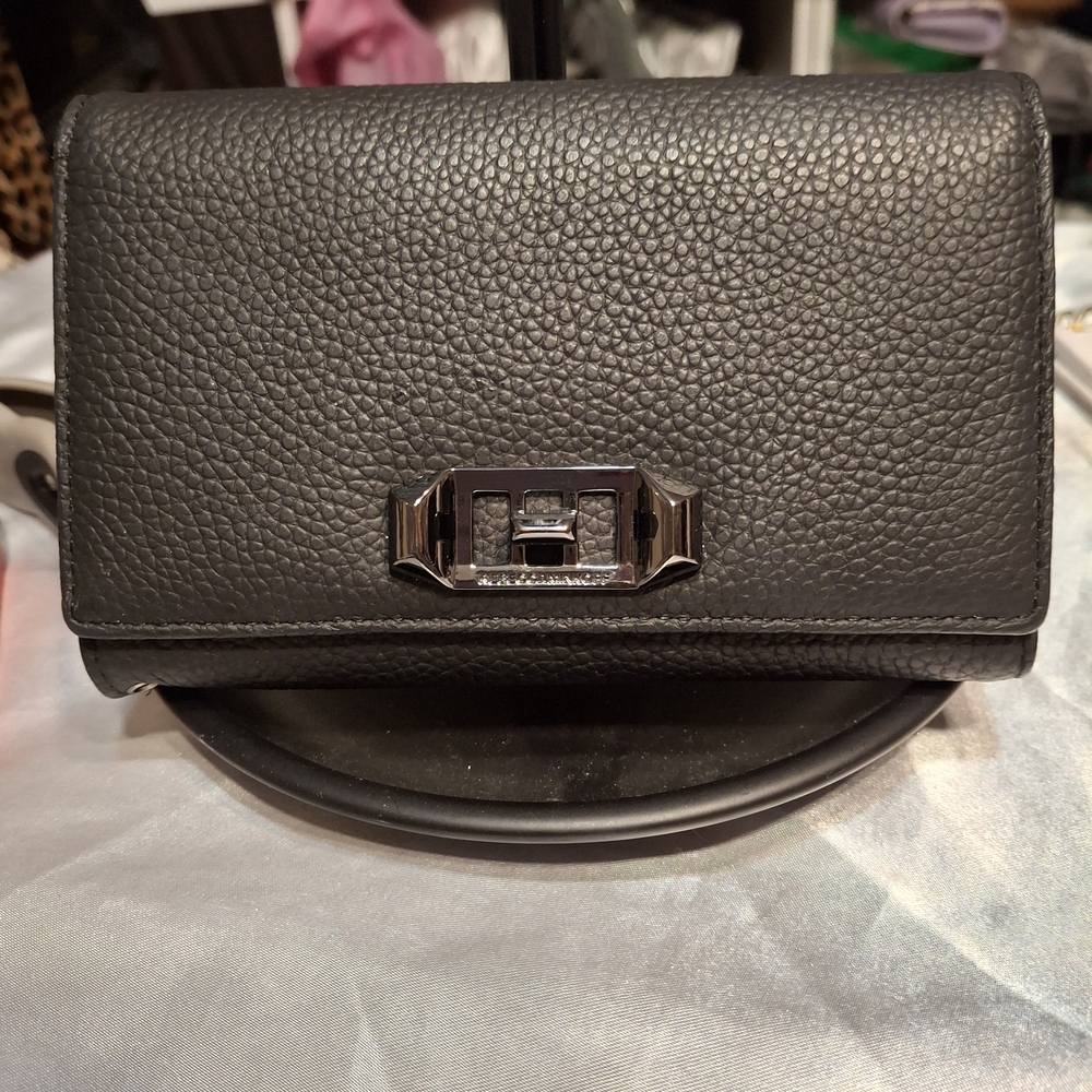 Rebecca Minkoff Black Leather Phone Wallet For IPhone XS MAX ** I Believe